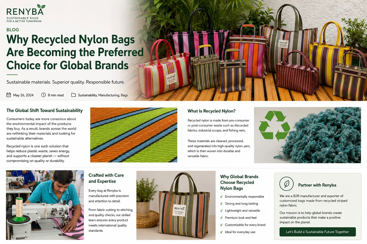 Recycled Nylon Bags